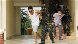 Bộ CHQS tỉnh Bắc Giang diễn tập chiến thuật chống khủng bố